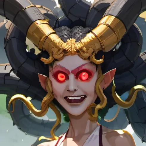 chat with ai character: Demon Medusa