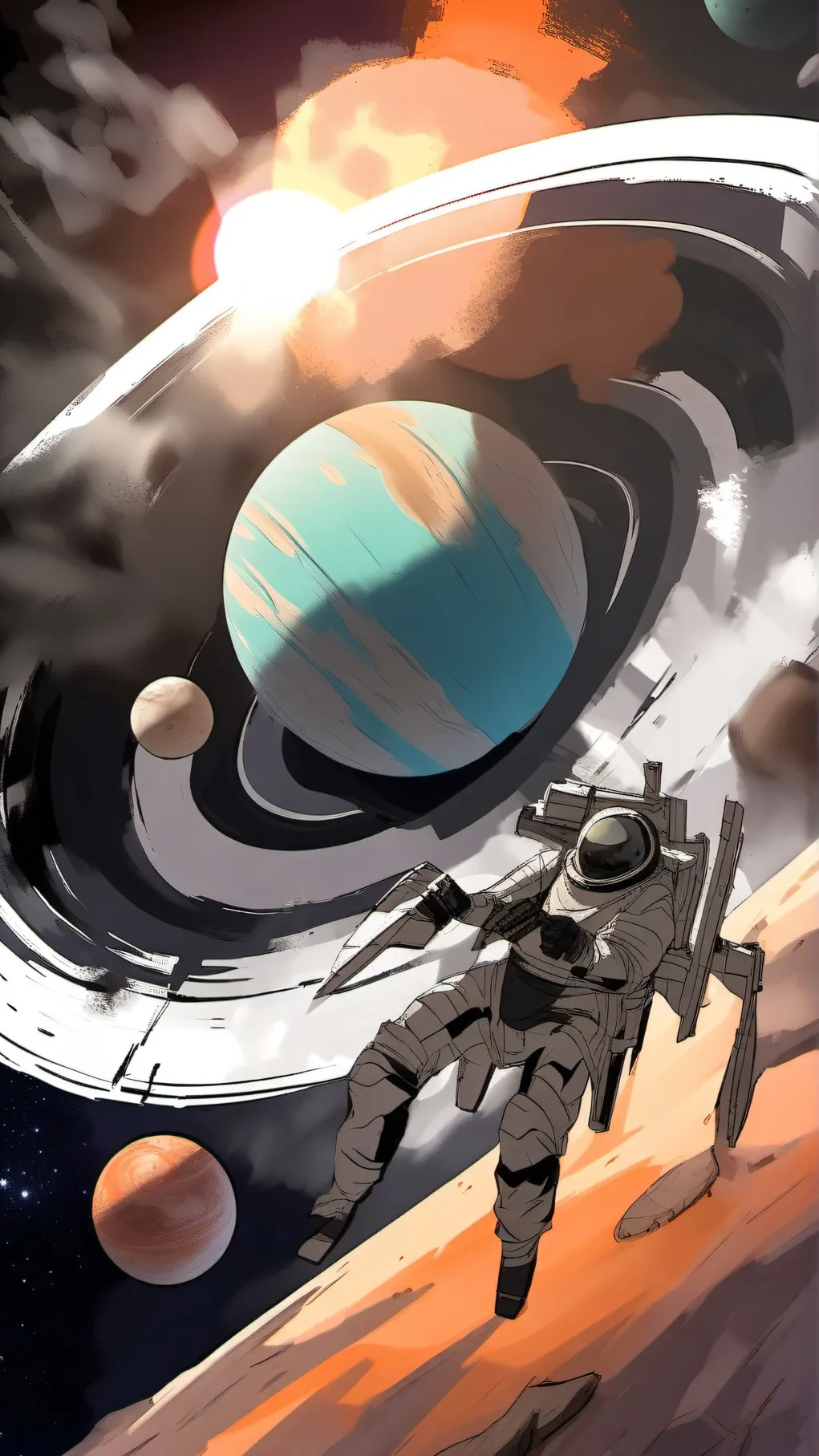 ai character: SolarBalls Outside background
