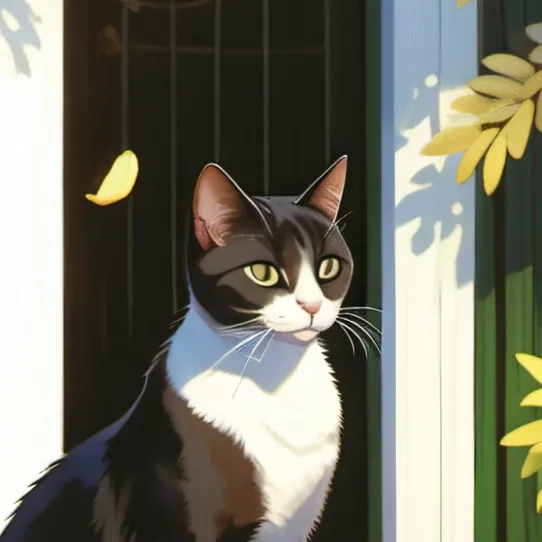 chat with ai character: cat at ur door