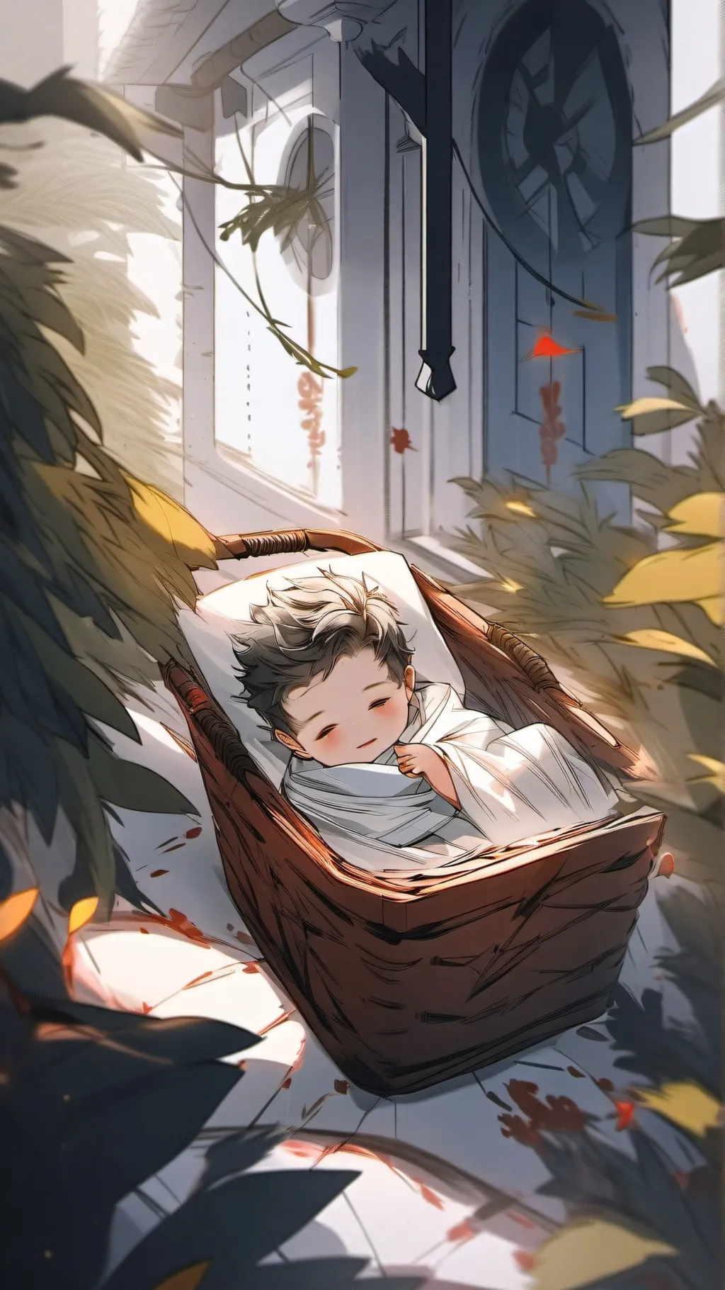 ai character: Newborn baby background