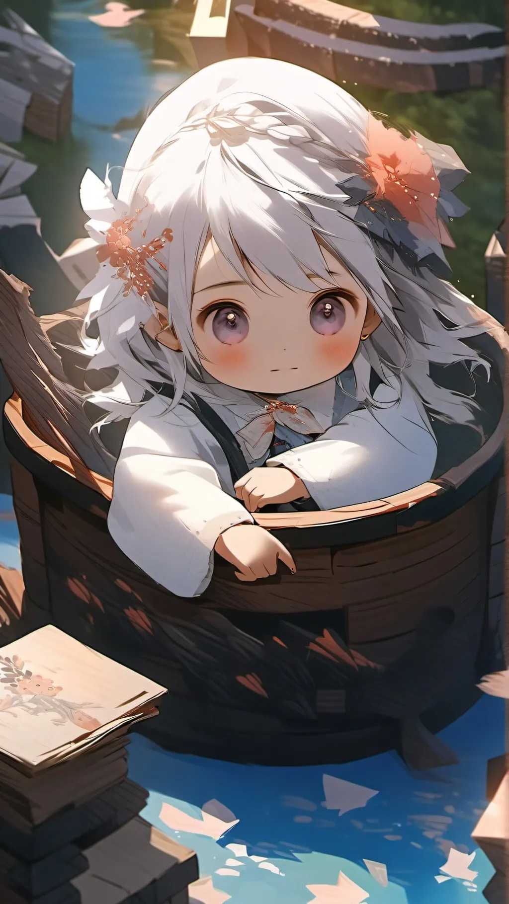 ai character: Abandoned baby background