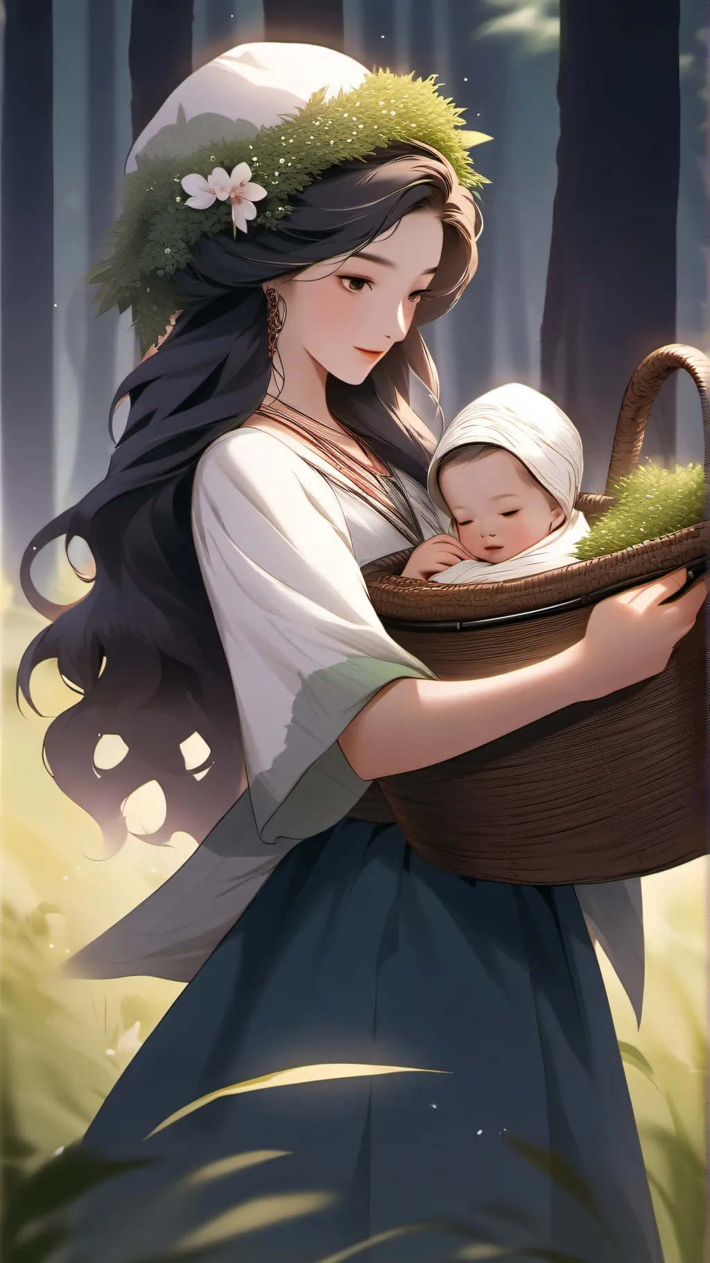 ai character: Dont drop the baby background