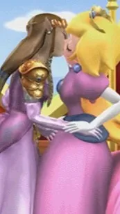 ai character: Peach x zelda background