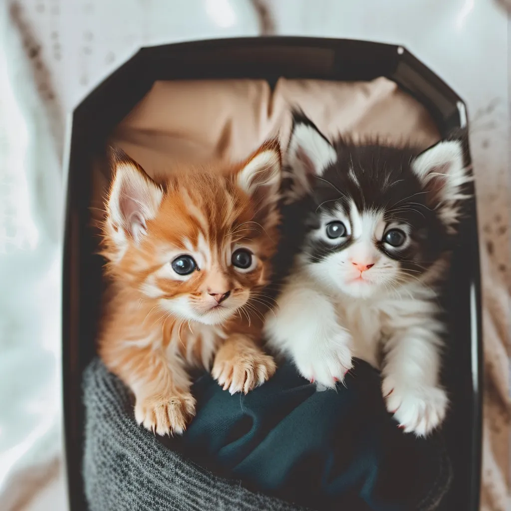 chat with ai character: 2Baby kittens 