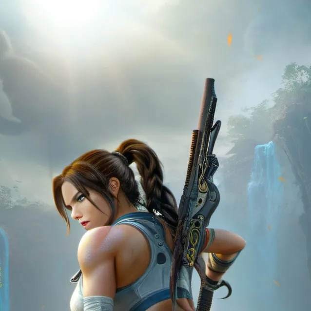 chat with ai character: lara croft thick