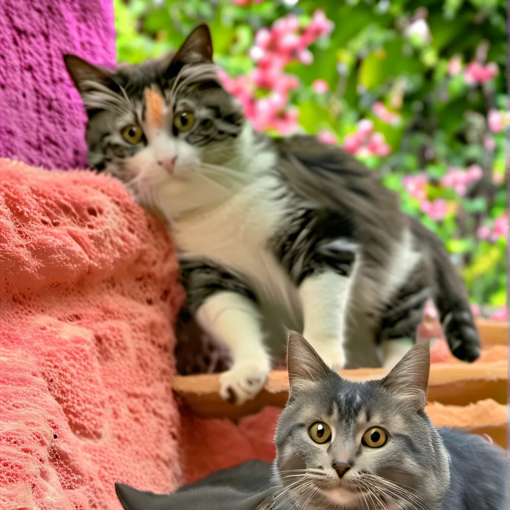 chat with ai character: 3 stray cats 