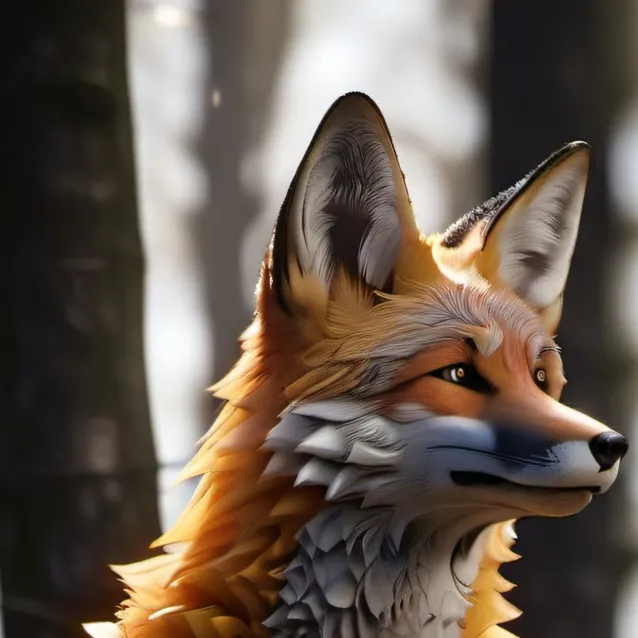chat with ai character: Cross fox