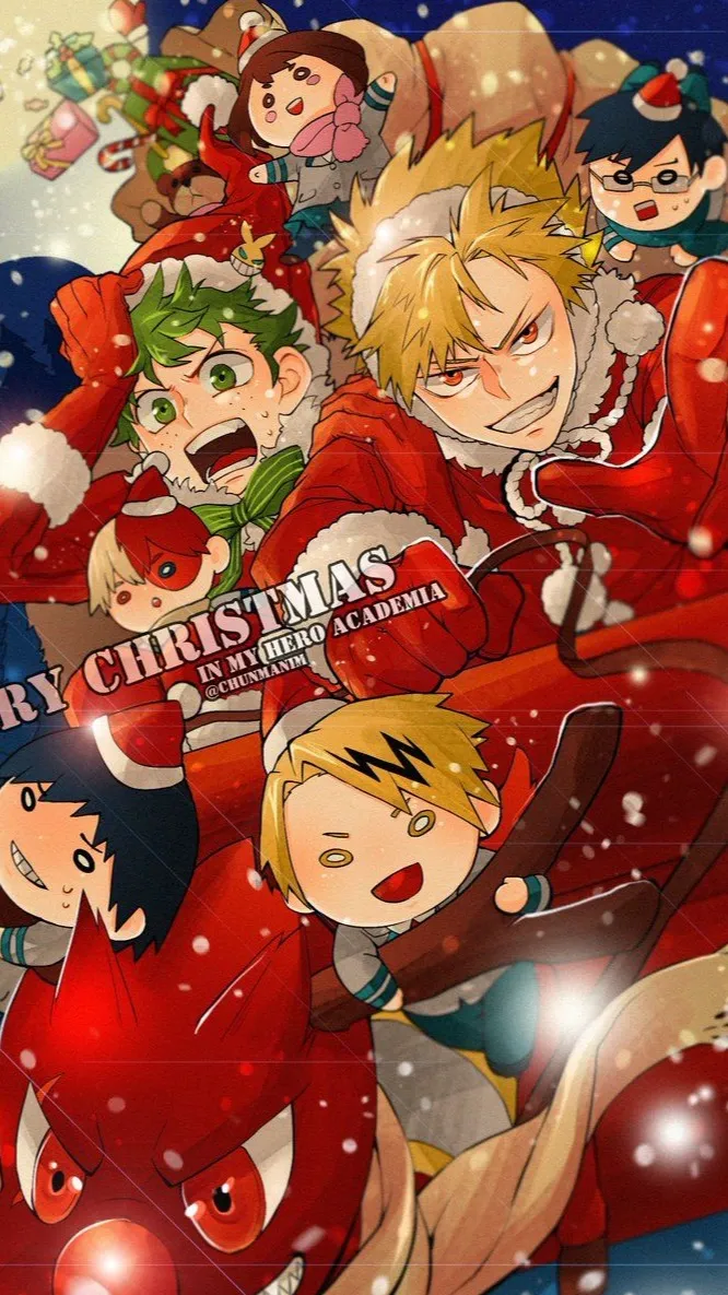 ai character: MHA Christmas 🎄  background
