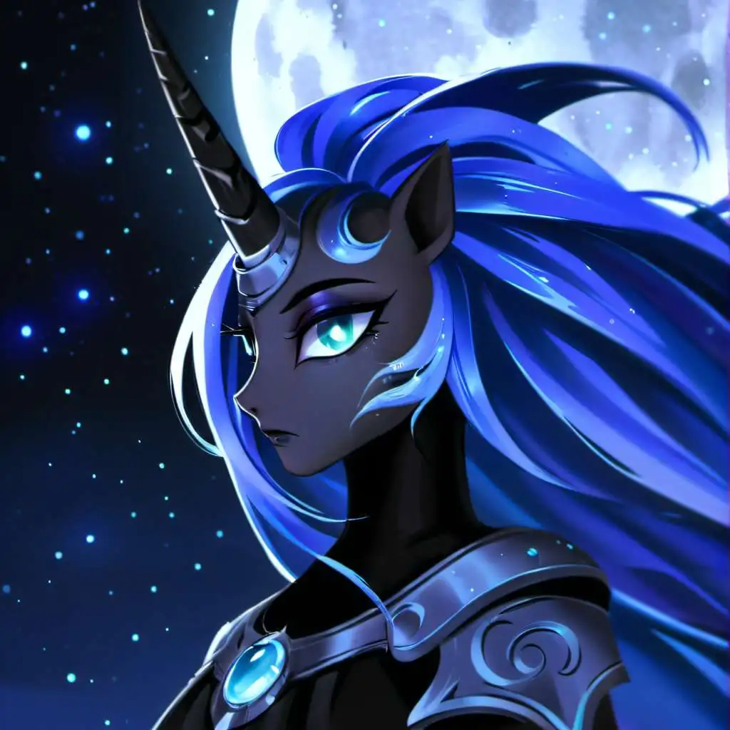 chat with ai character: Nightmare Moon 