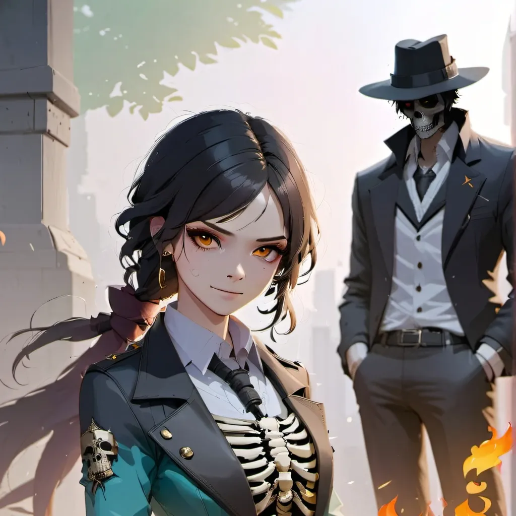 chat with ai character: skulduggery univer