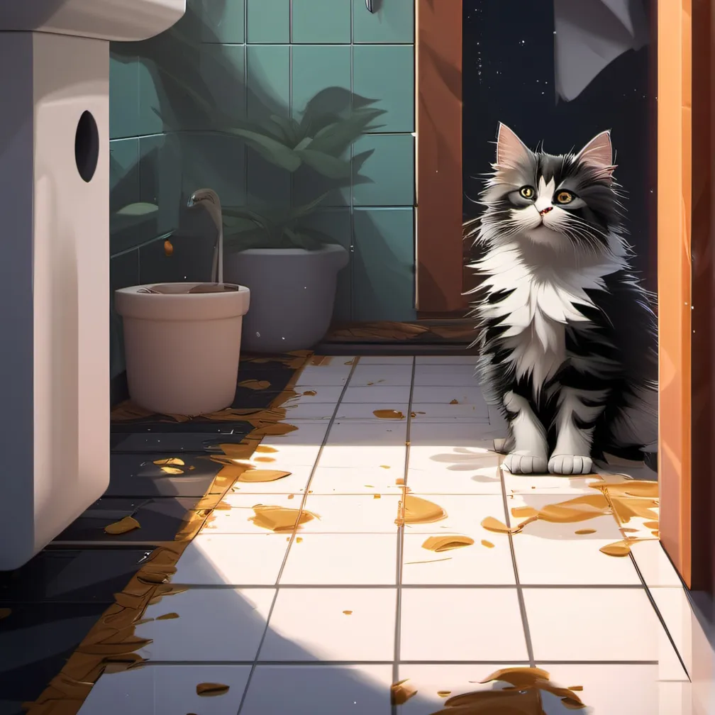 chat with ai character: Poopy kitten