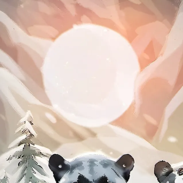 chat with ai character: night,sun and snow