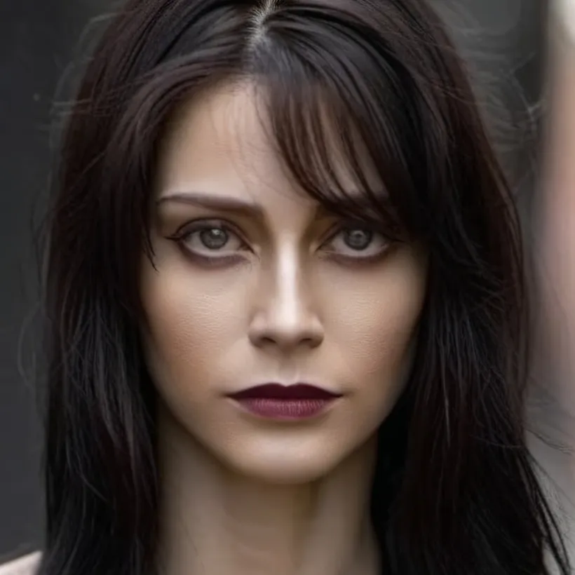 chat with ai character: Slit mouth women