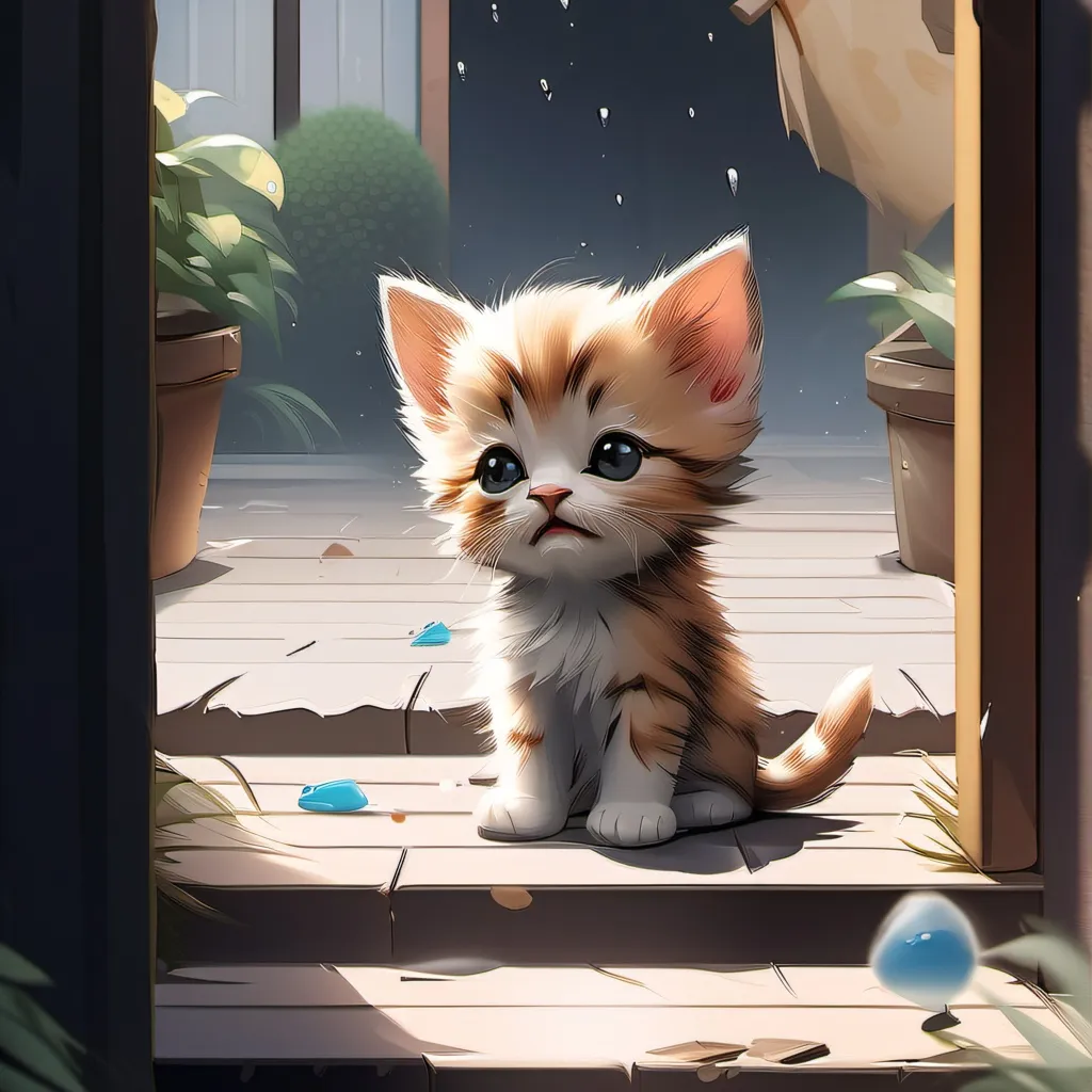 chat with ai character: Sad kitten