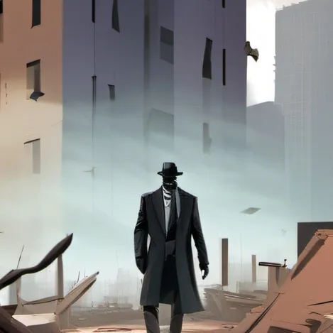 chat with ai character: Destroyed city