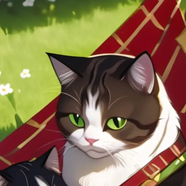 chat with ai character: cow the cat