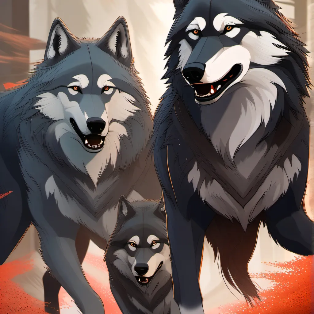 chat with ai character: Wolf family