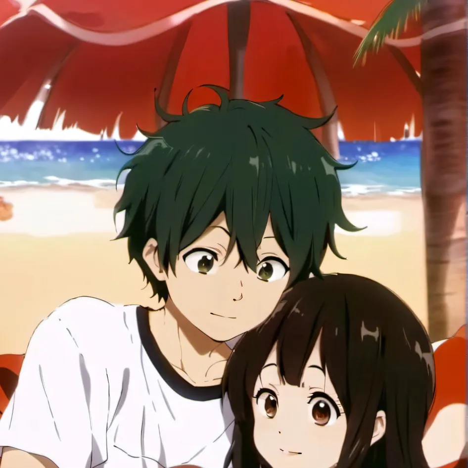 chat with ai character: Mha beach day