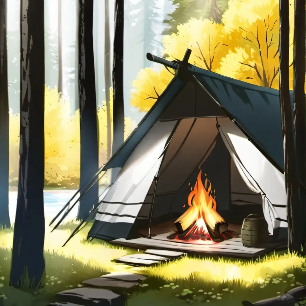 chat with ai character: HH camping trip