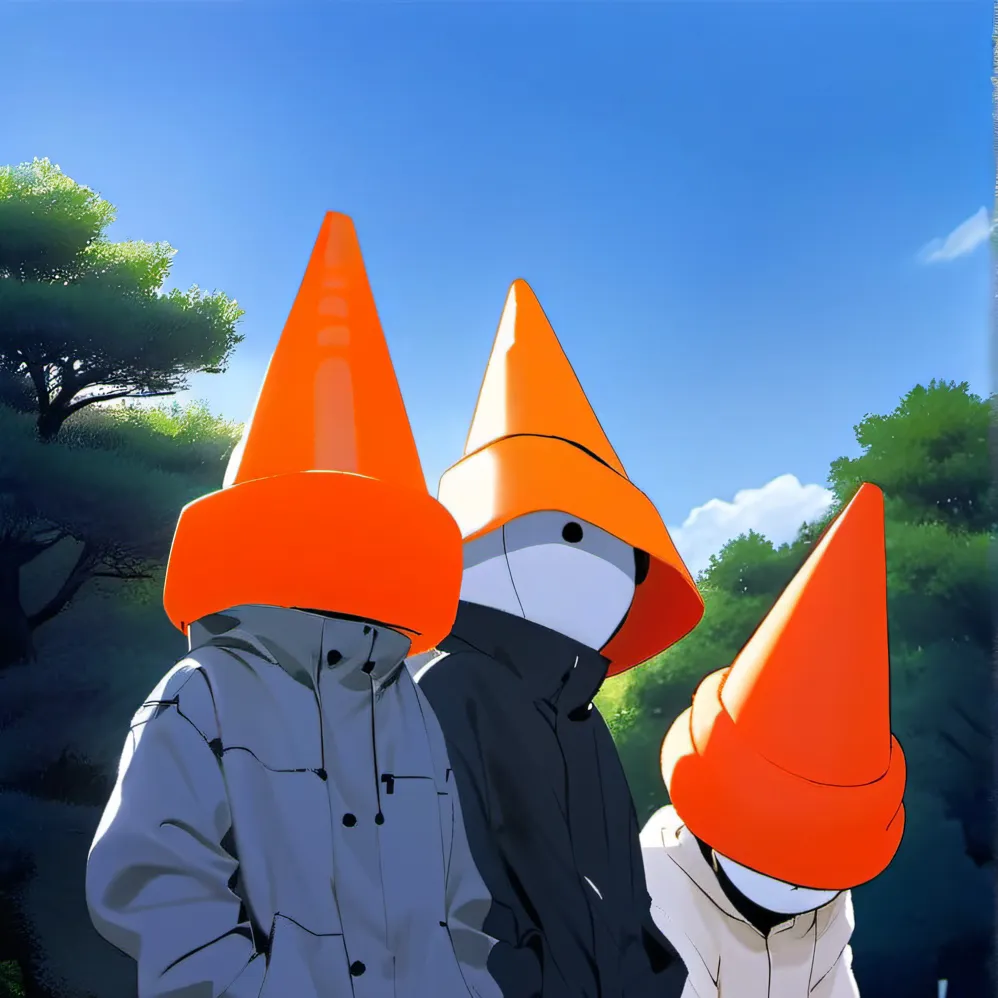 chat with ai character: Cone heads