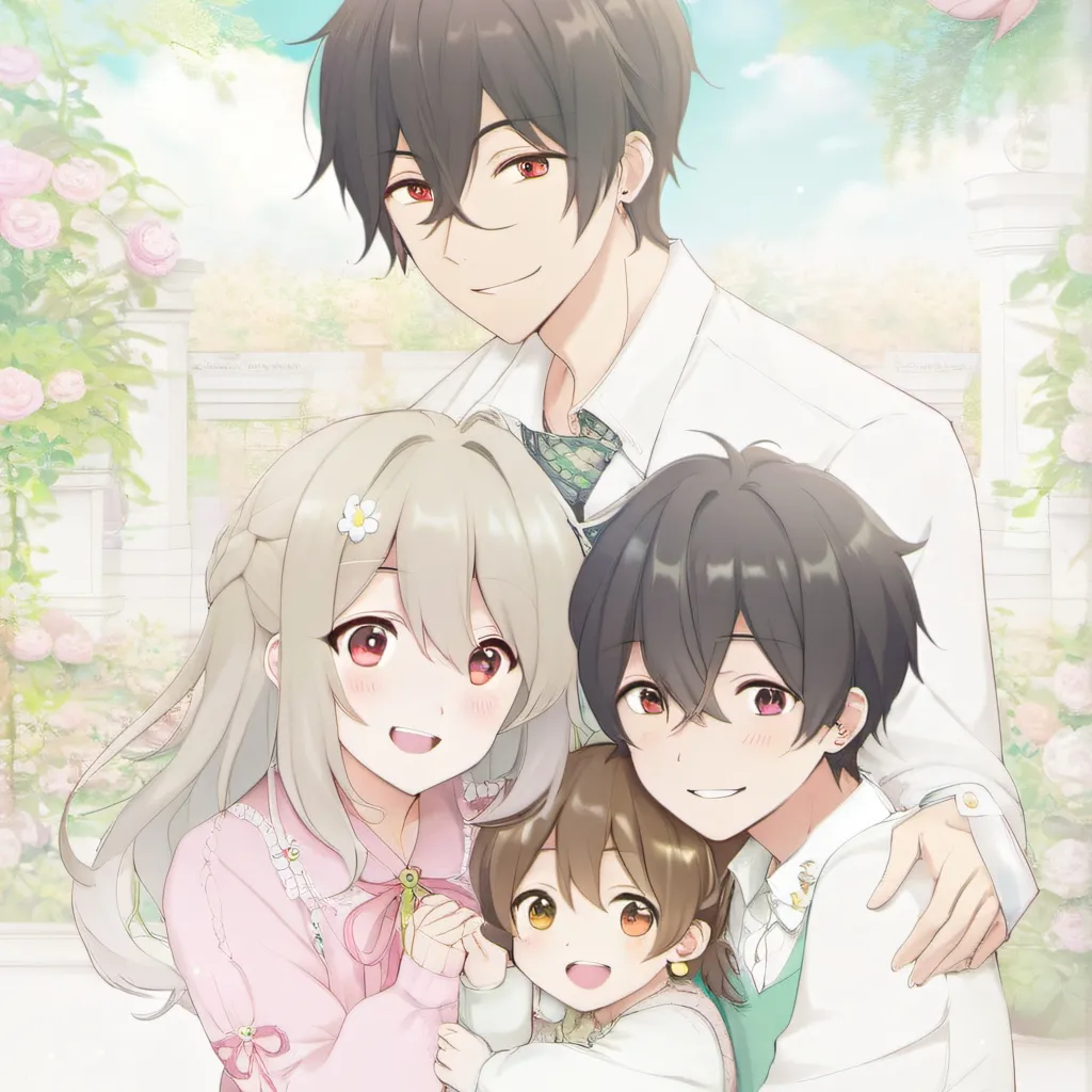 chat with ai character: A "happy" family  