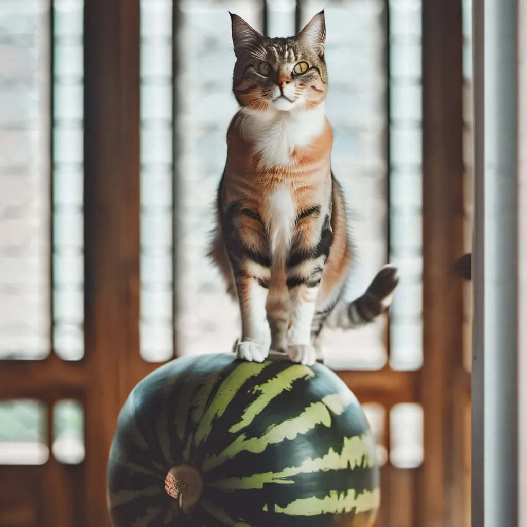 chat with ai character: watermelon cat