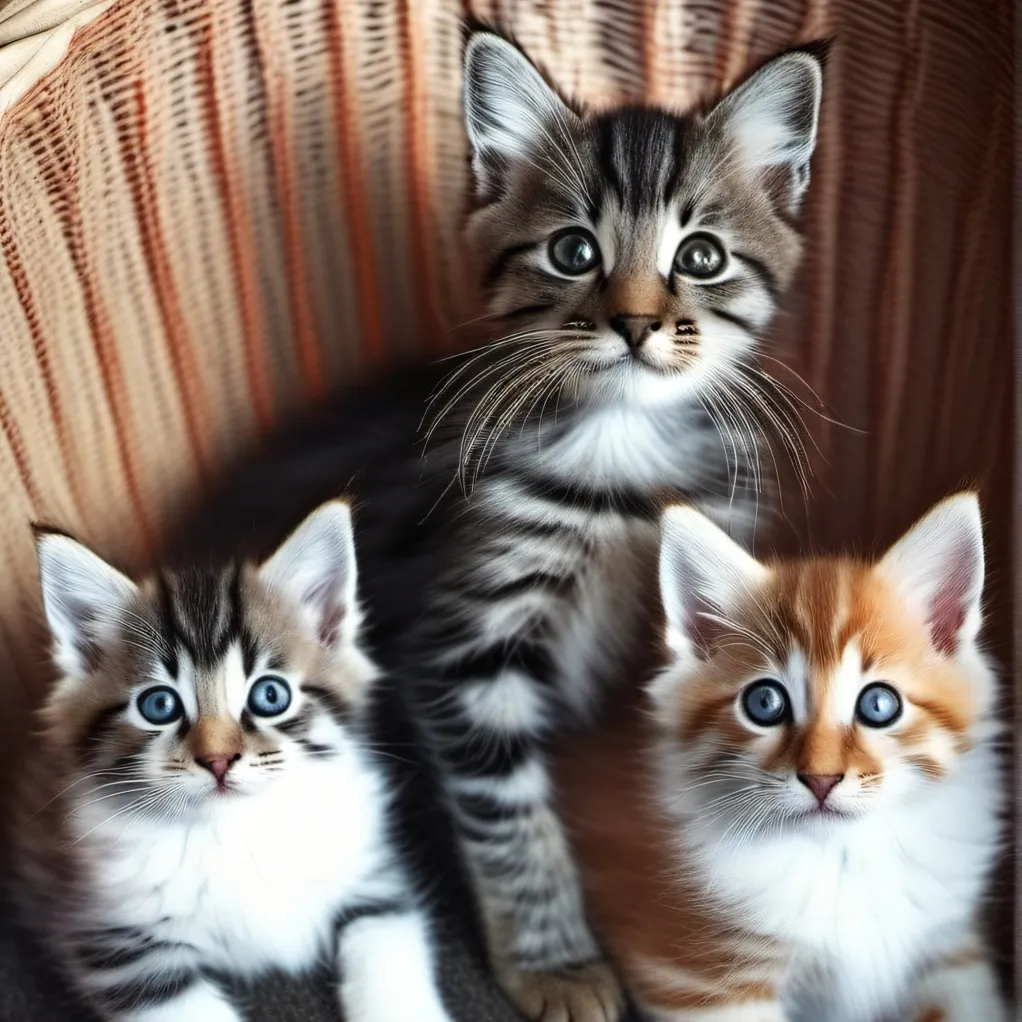 chat with ai character: 3 kitten basket