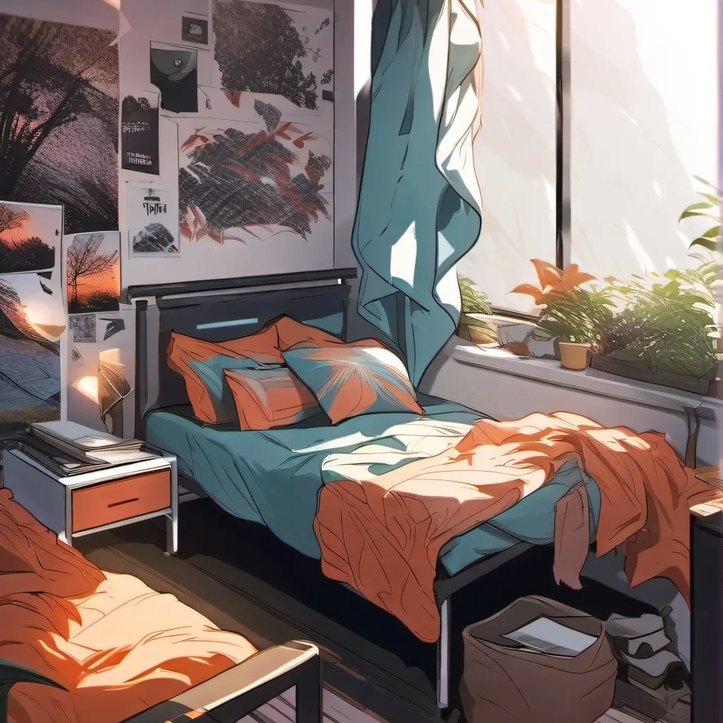 chat with ai character: Mha dorm rooms