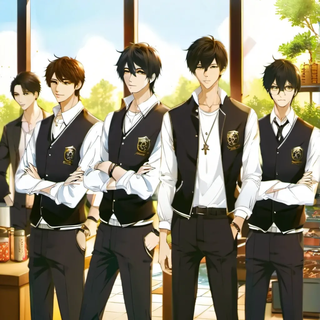 chat with ai character: five gay guys