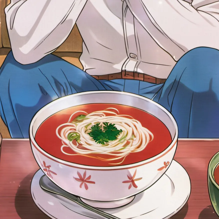 chat with ai character: Guy who likes soup