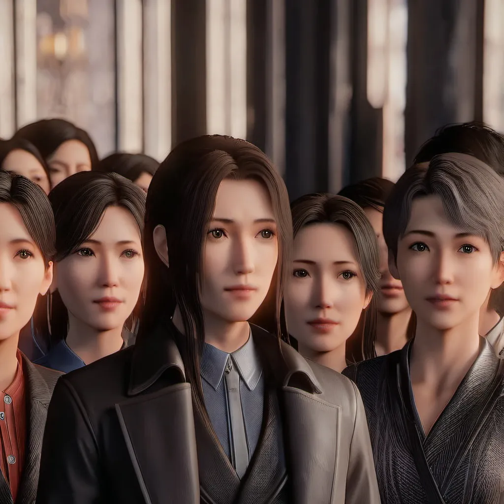 chat with ai character: A crowd 