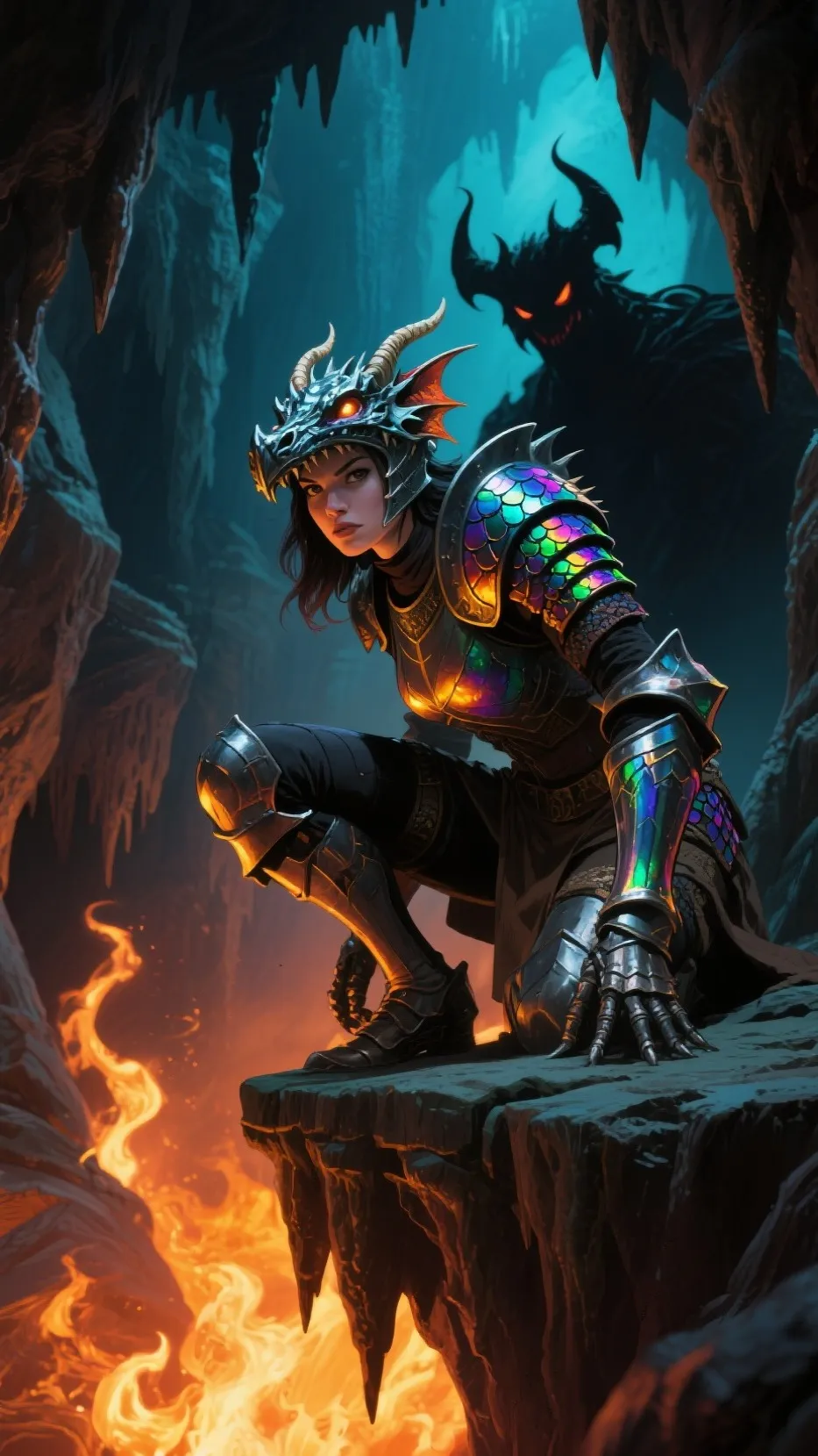 ai character: Seraya Dragonscale background