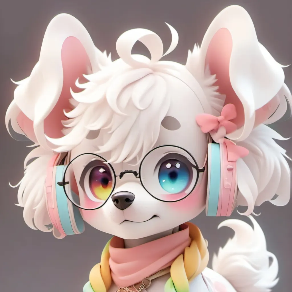 chat with ai character: Rainbow dog furry 