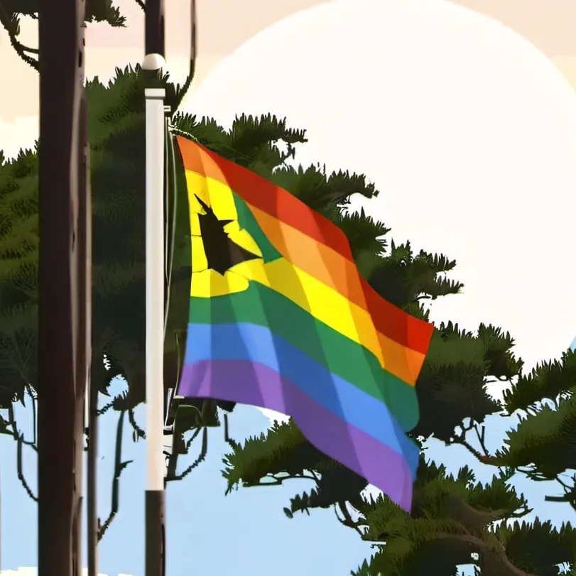 chat with ai character: LGBTQ taking flag