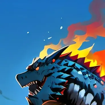 chat with ai character: Burning Godzilla