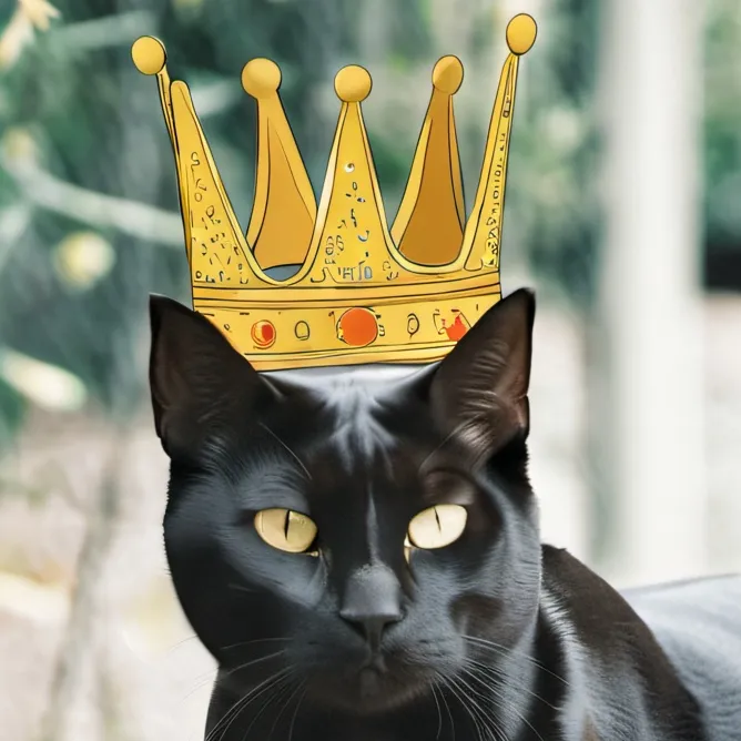 chat with ai character: cat king