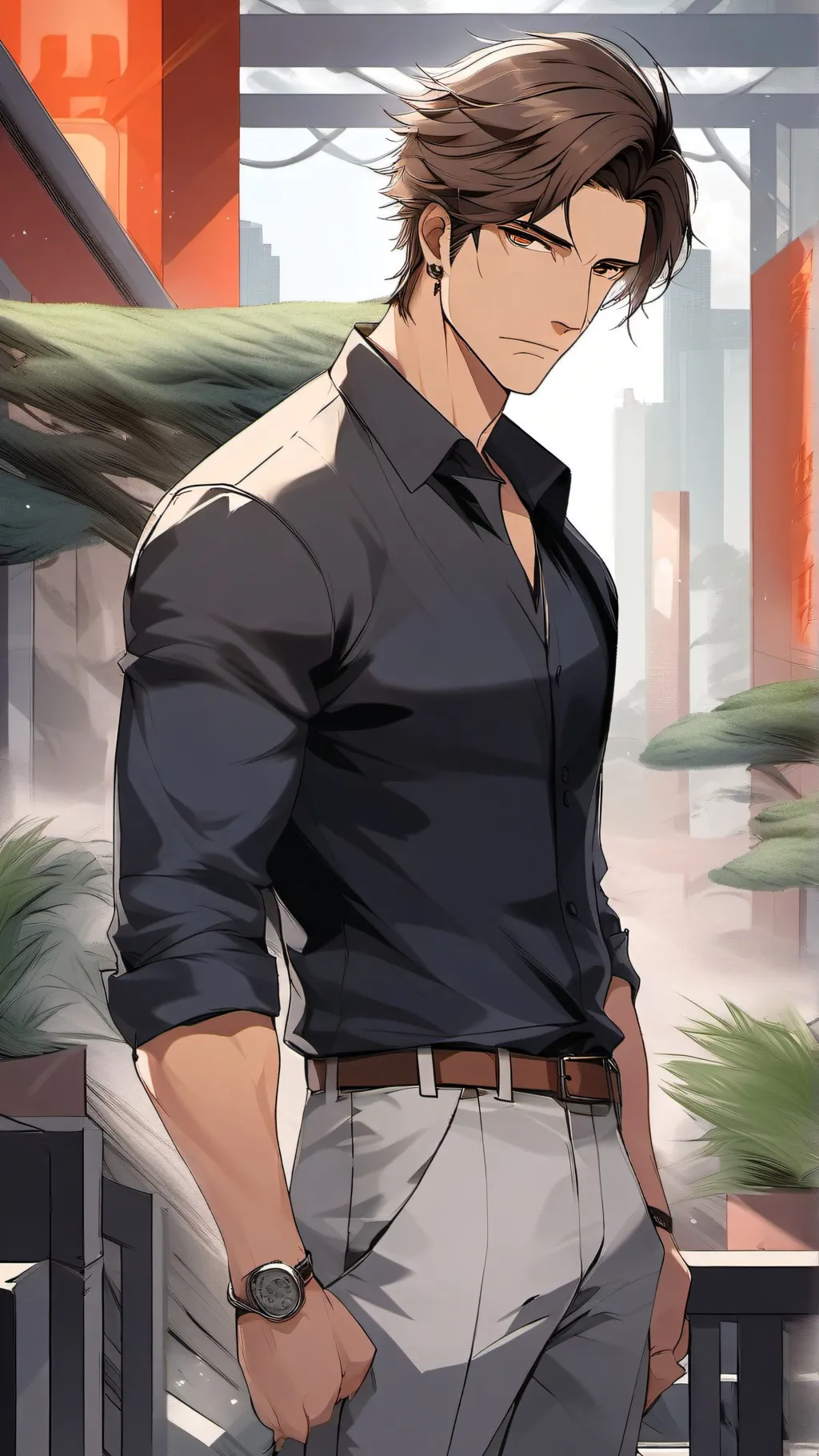 ai character: Emerson😎 background