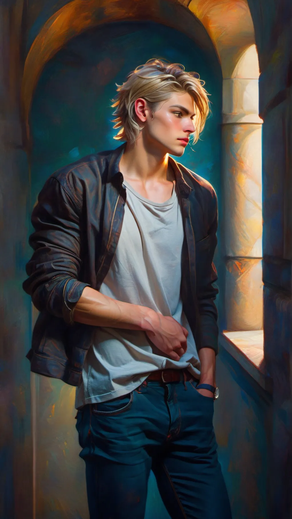 ai character: On the other hundr background