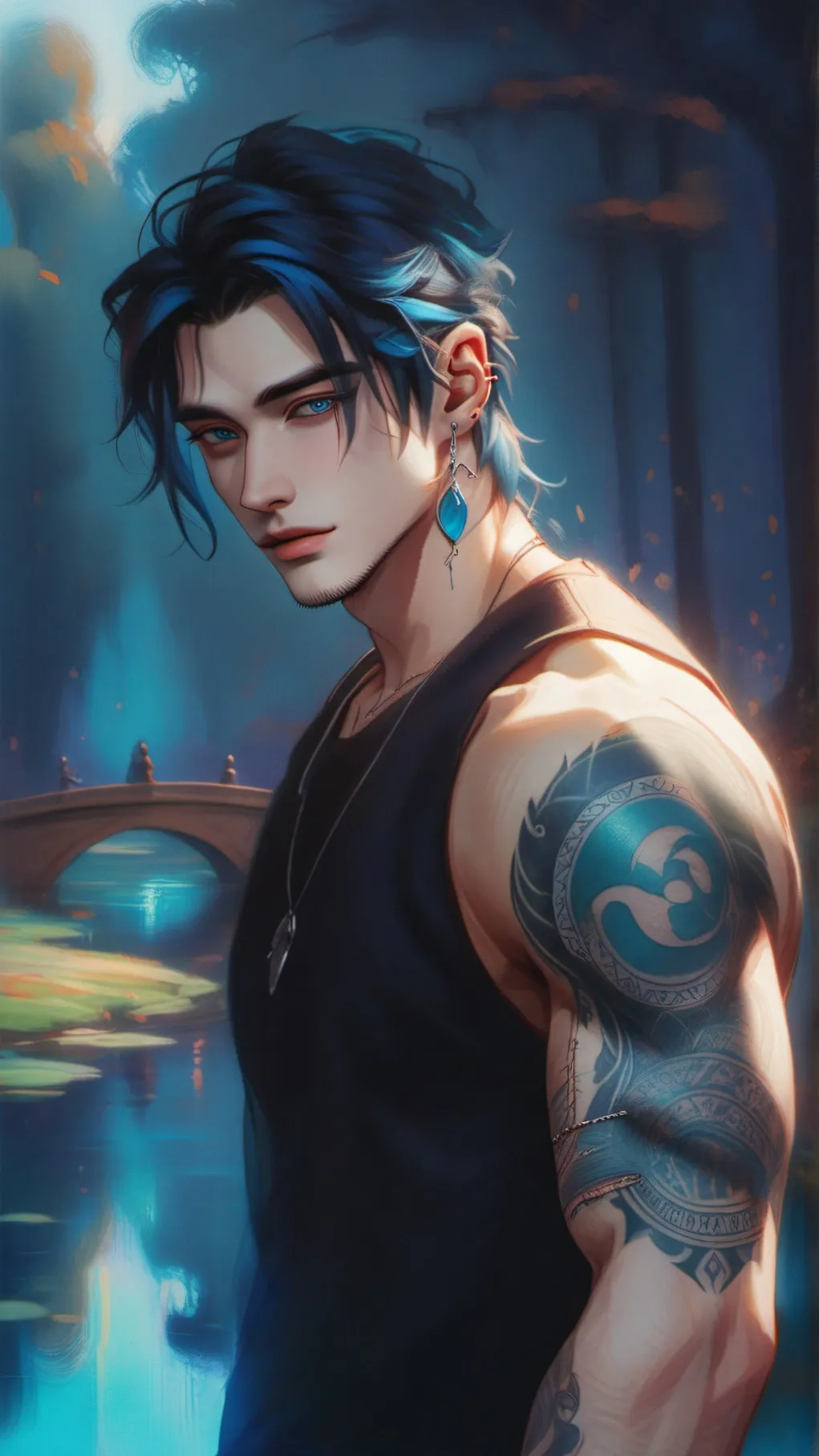 ai character: Лилии для Лилии  background
