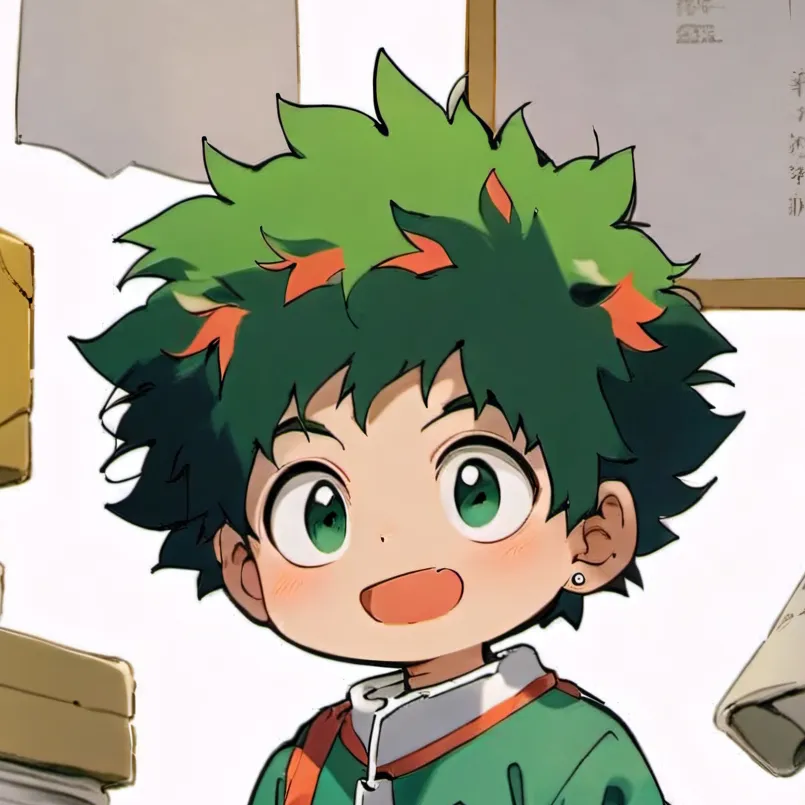 chat with ai character: Baby deku