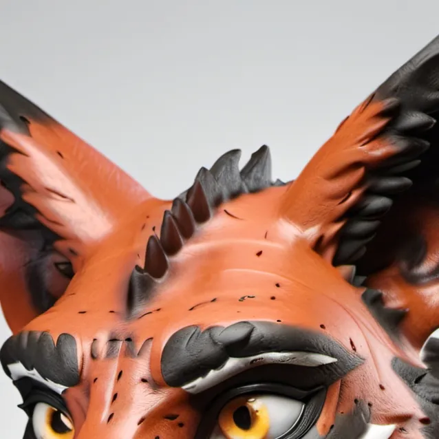 chat with ai character: rubber fursuit hed