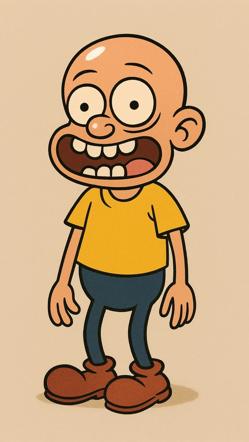 ai character: WHINEY BALDIE background