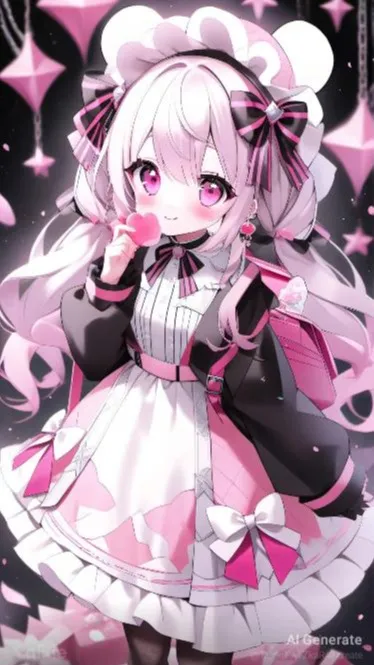 ai character: Kawaii girl background