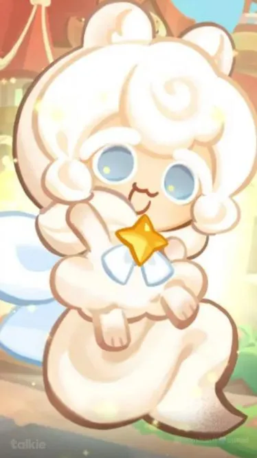 ai character: Cream ferret cokie background