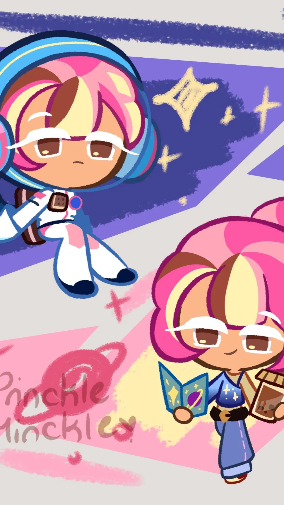 ai character: Astronaut cookie background