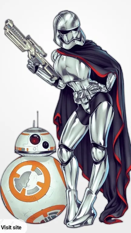 ai character: Phasma and BB-8 background