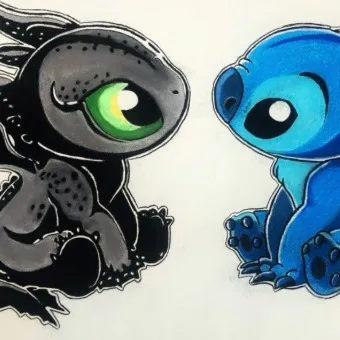 chat with ai character: Toothless & Stitch
