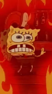 ai character: Angry Spongebob background