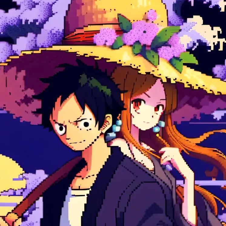chat with ai character: Luffy and nami 