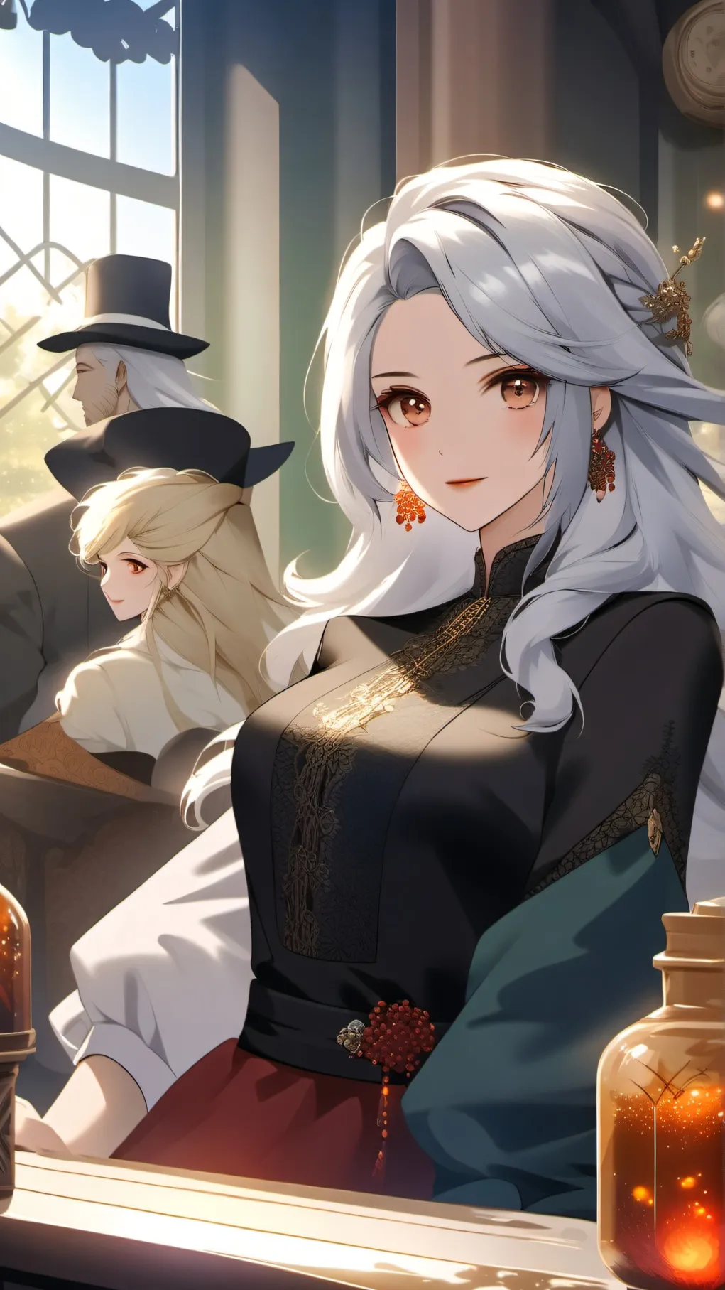 ai character: ur rich b-day background